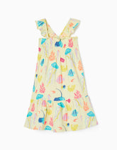 Zippy Cotton Dress For Girls Ocean